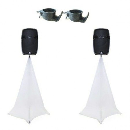Speaker- and lightstand covers wit gecombineerd met Eurolite SLS-144